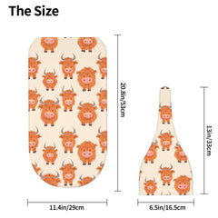 KiuLoam cow hat set on a baby, snug fit for cozy wear.