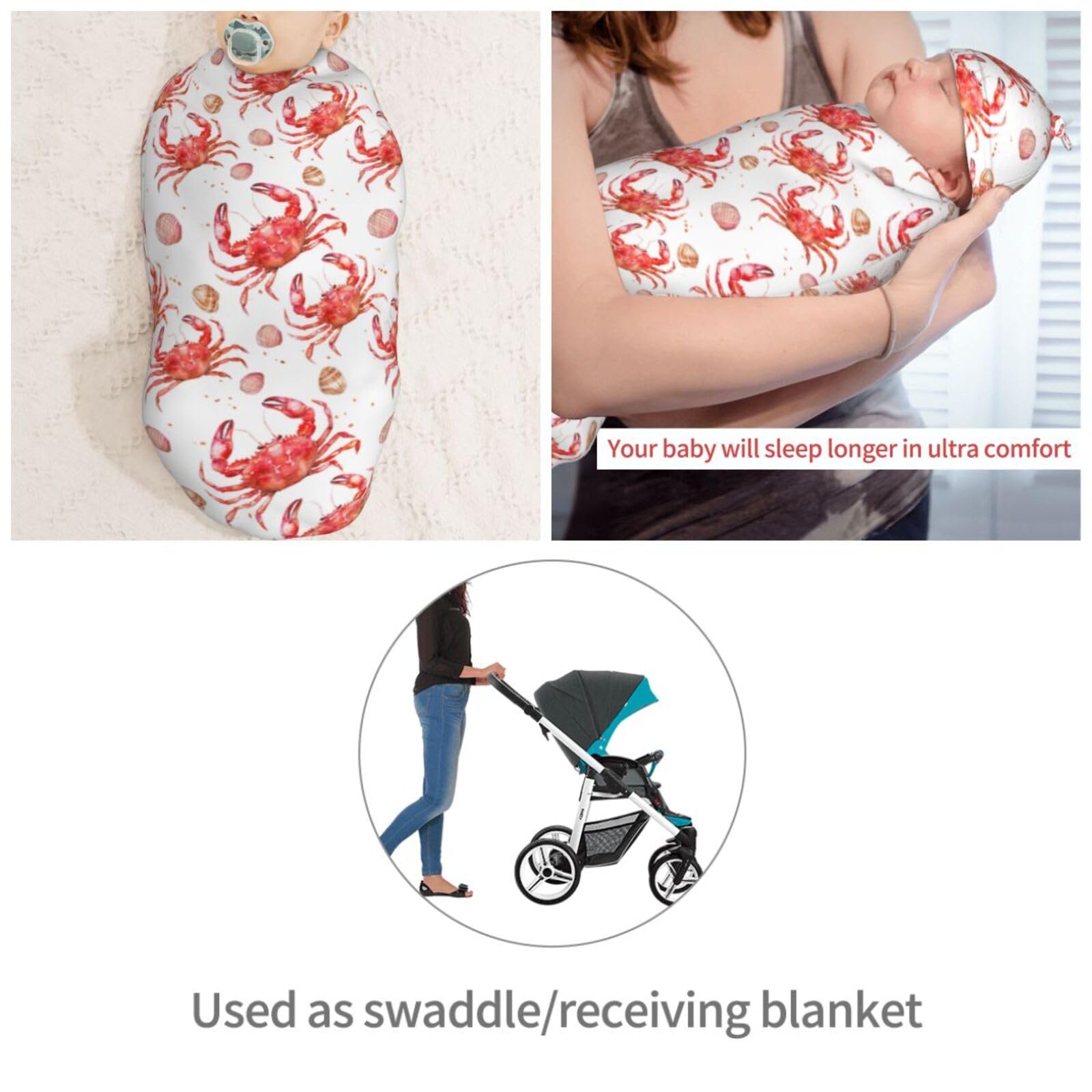 KiuLoam cocoon style swaddle with adjustable knot for secure comfort