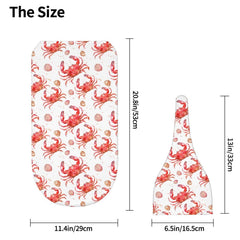 KiuLoam swaddle hat in watercolor red crabs shells adds newborn warmth