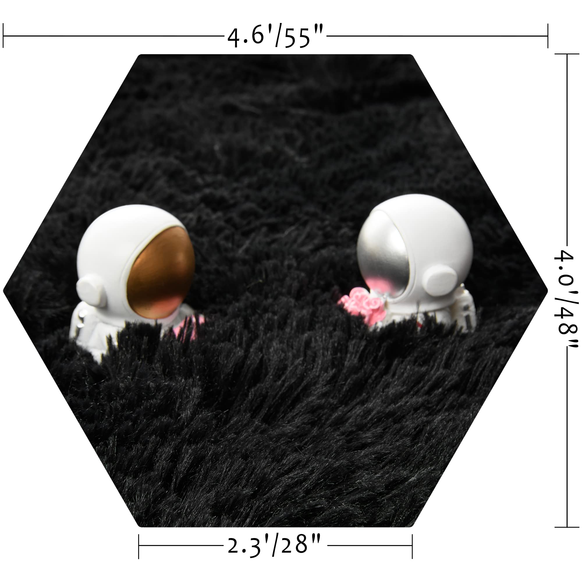 KIXINWA rug fluffy surface detail emphasizing microfiber comfort underfoot