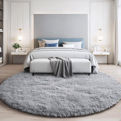 KIXINWA round rug easy-clean care makes spot maintenance simple for busy homes.