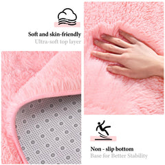 KIXINWA rug's non-slip backing helps keep it securely in place on floors.