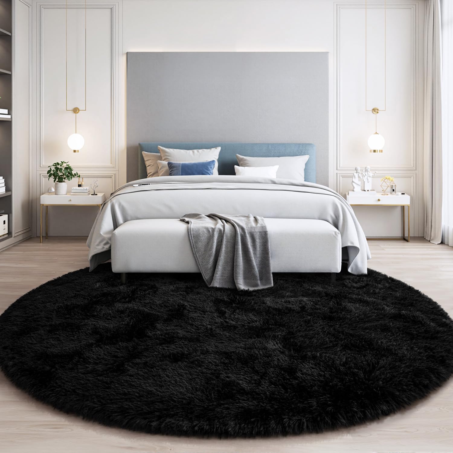 KIXINWA washable plush shaggy rug offers easy cleanup and lasting softness.