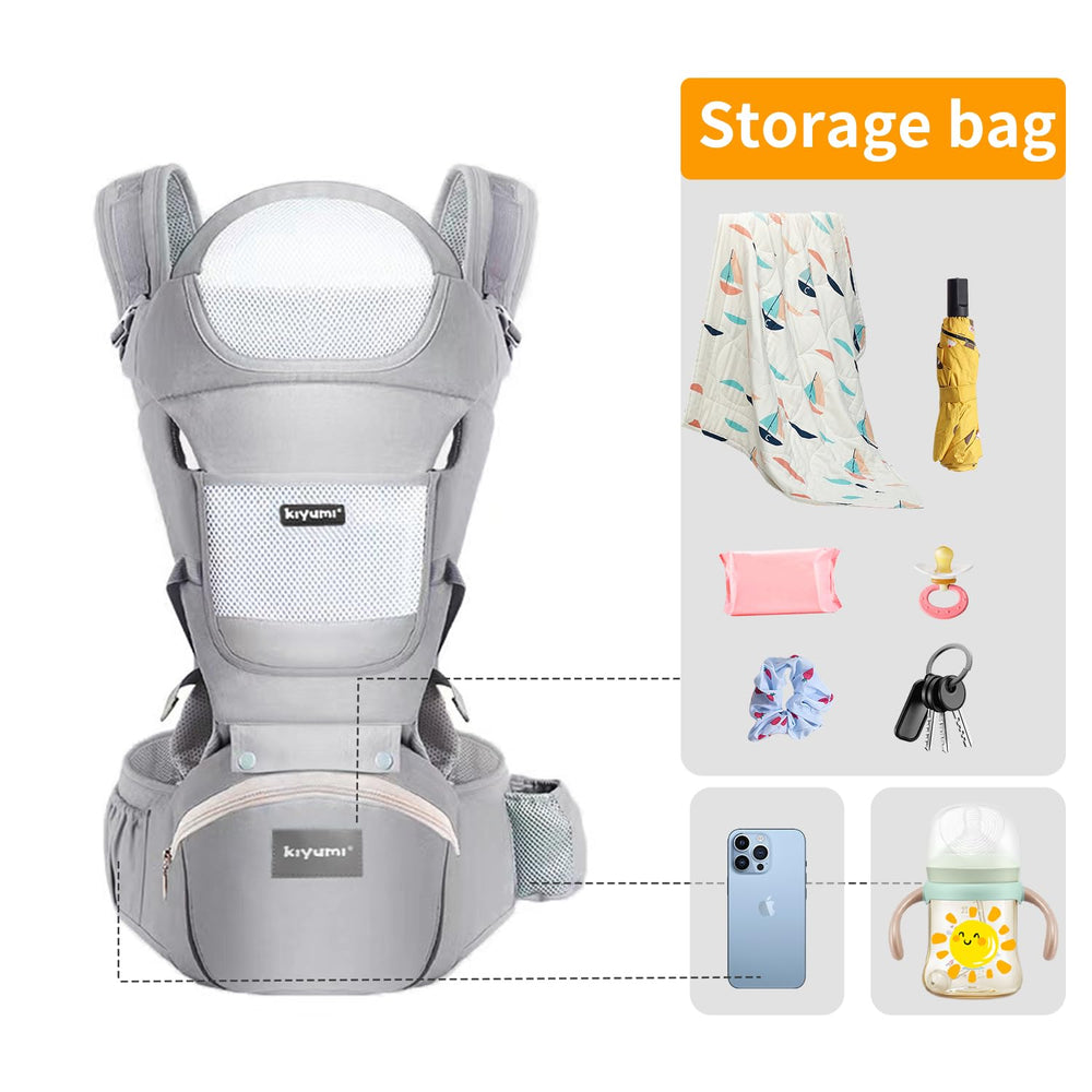 KIYUMI breathable 3D mesh keeps baby cool by promoting airflow in warm weather.