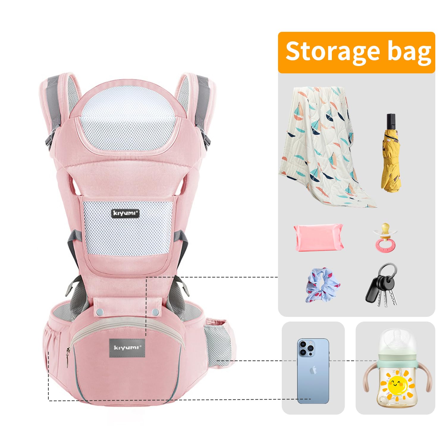 KIYUMI breathable mesh keeps baby cool and comfortable