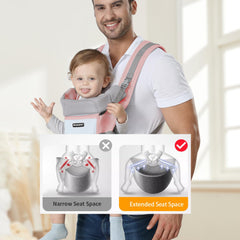 KIYUMI ergonomic M-position support during baby carries
