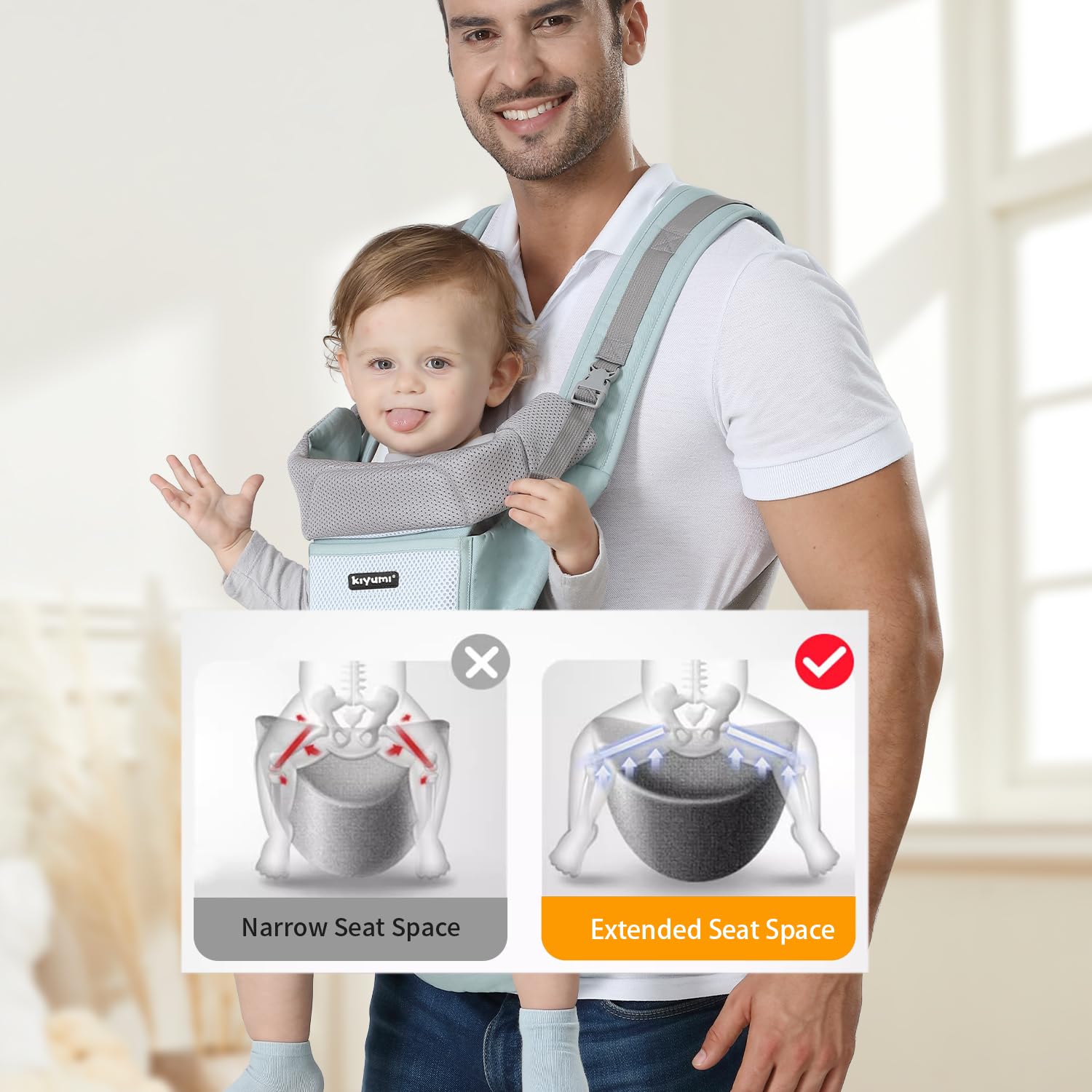 KIYUMI hip-seat pockets keep essentials within reach