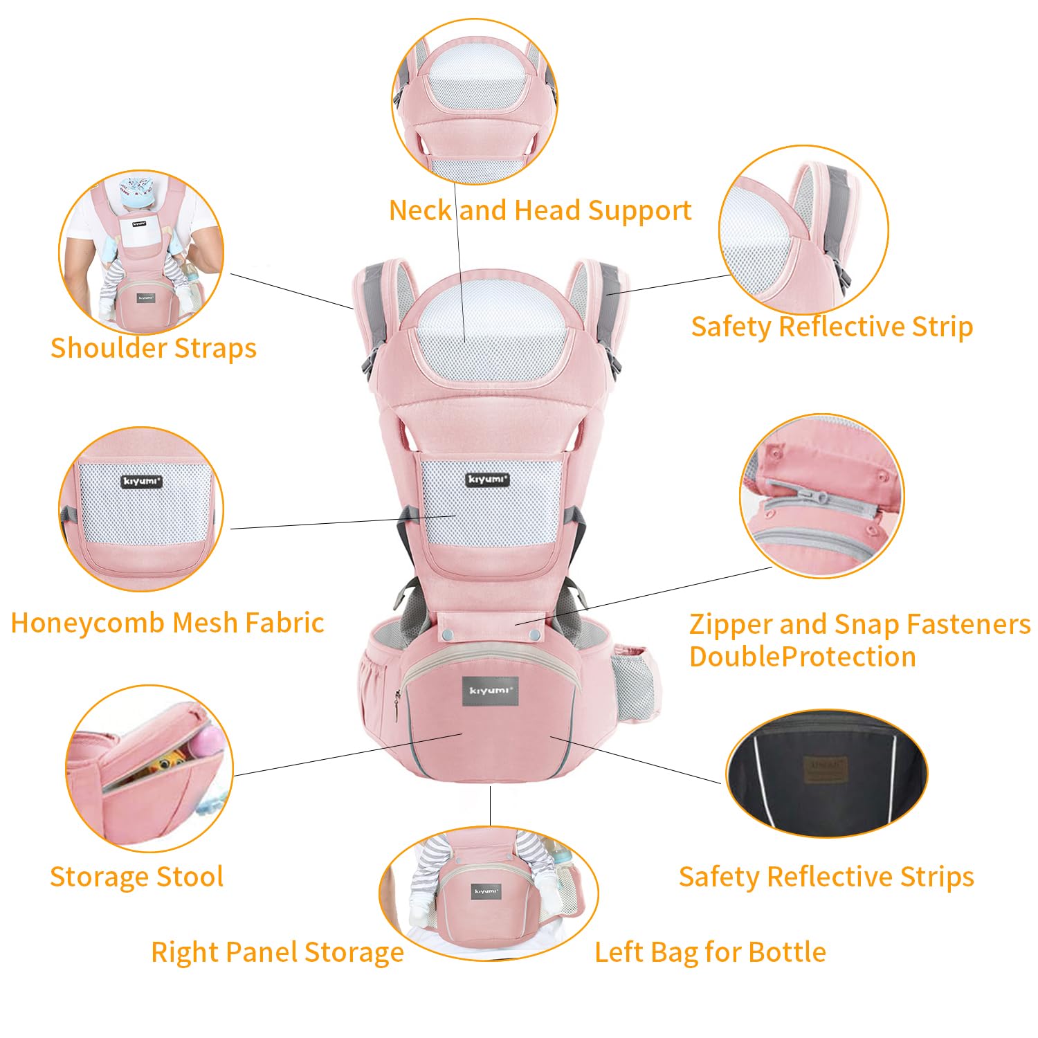 KIYUMI pocket design for essentials within easy reach