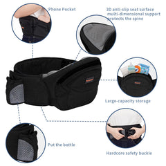 KIYUMI ergonomic M-shape support keeps baby's hips aligned.