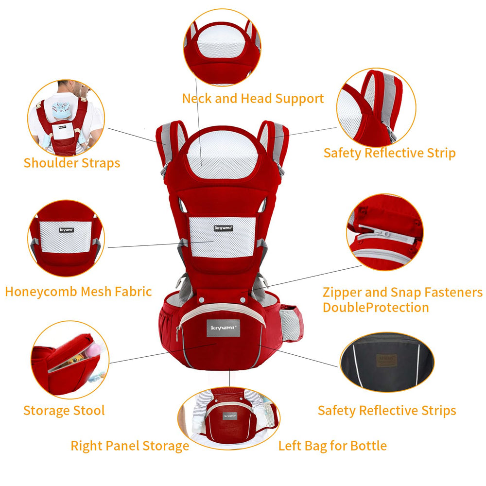 KIYUMI hip-seat pockets provide handy storage for small items.