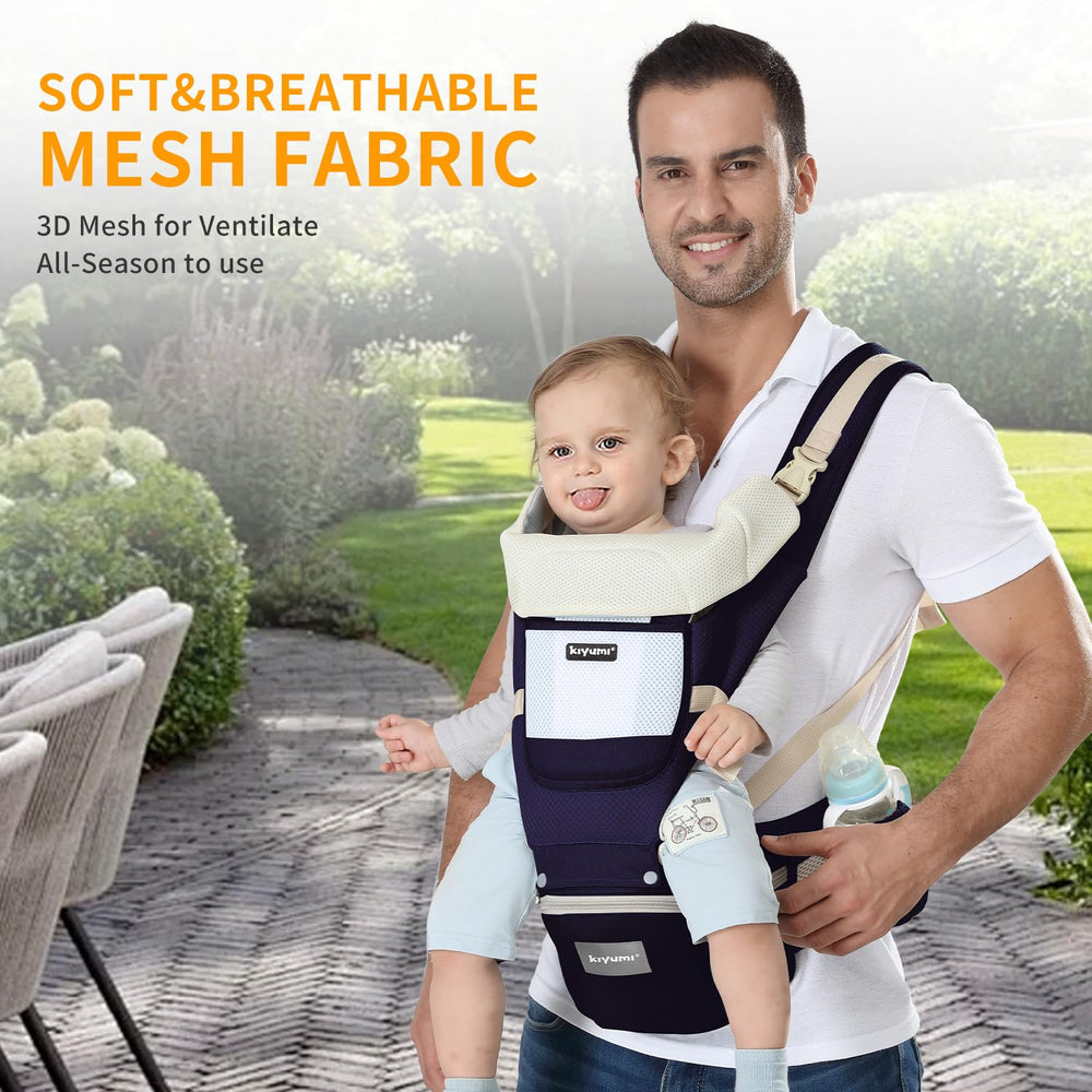 Kiyumi hip seat with pockets helps keep essentials handy.