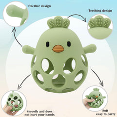 Kizadee BPA-free silicone teether, safe chewing for infants