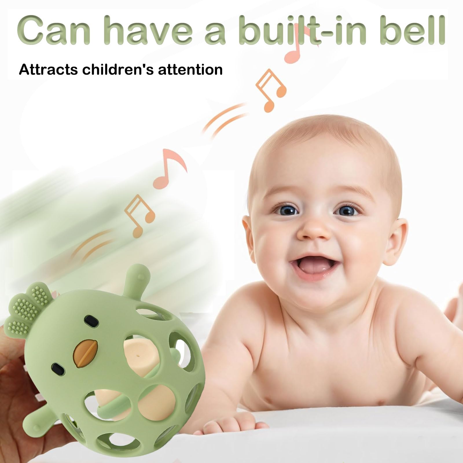 Kizadee chick teether with textured points to massage gums