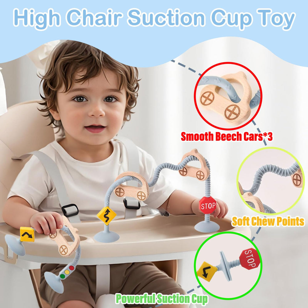 Kizadee high chair suction cup teether in green for secure meals