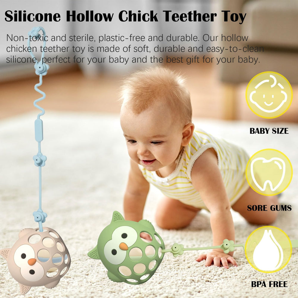 Kizadee gift-ready baby teether set with two pieces.