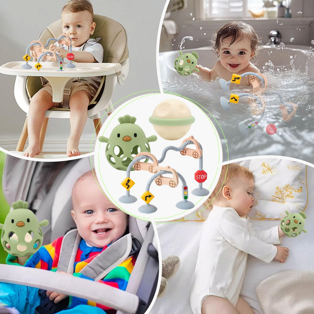 Kizadee green teething toy, a thoughtful gift for babies