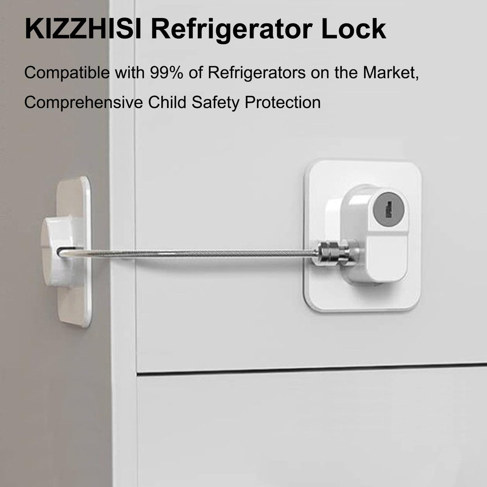 KIZZHISI cabinet lock on a cabinet door prevents reach to hazards.