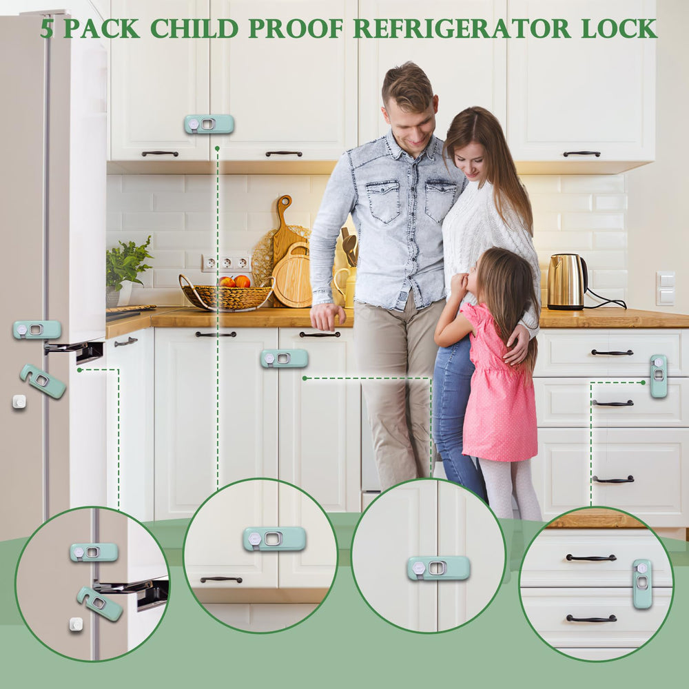 KIZZHISI childproof drawer lock supports child safety and organization.
