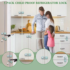 KIZZHISI childproof drawer lock supports child safety and organization.