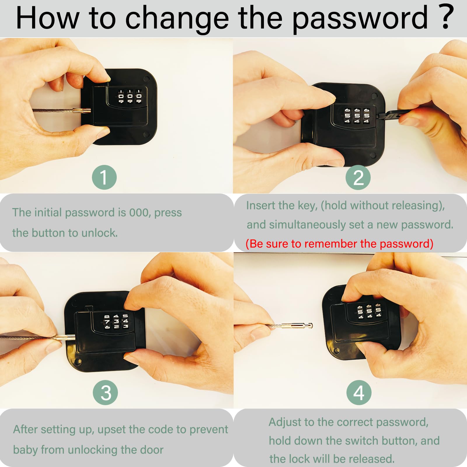 KIZZHISI combination lock dial closeup highlights keyless access control