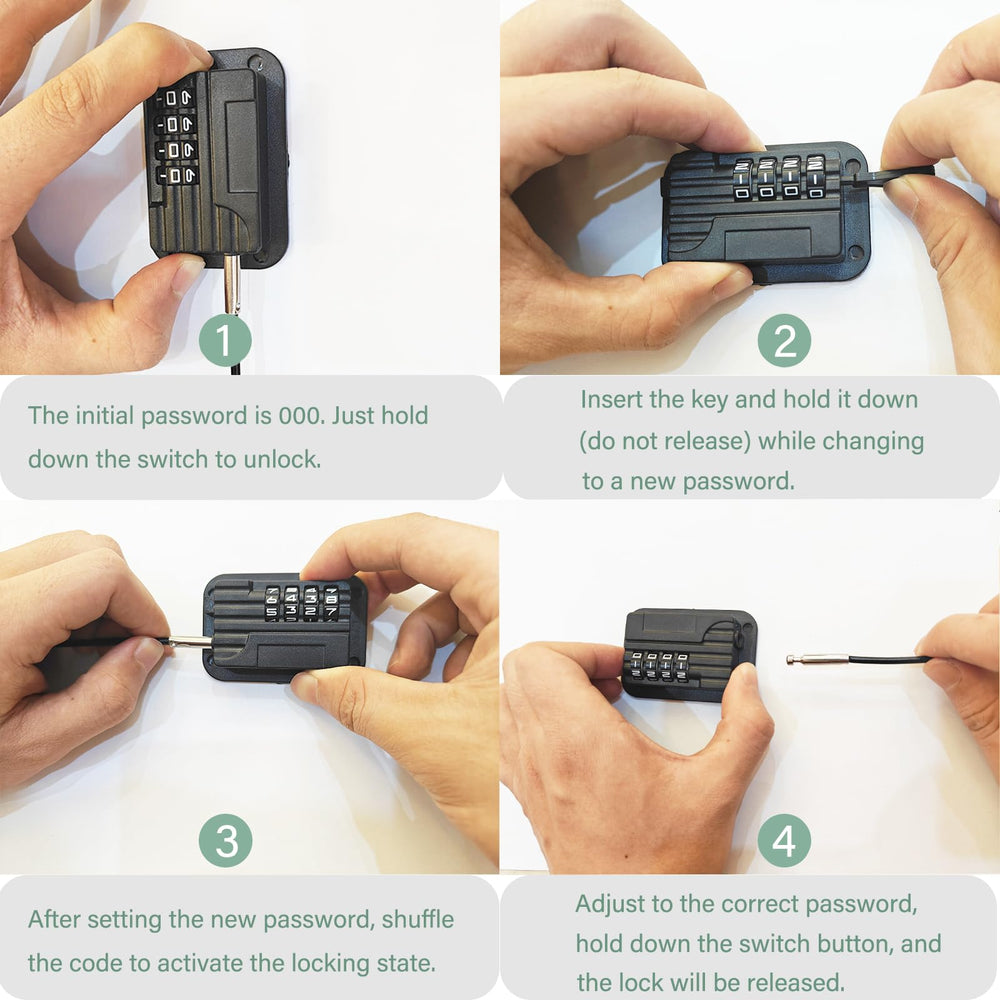 KIZZHISI combination lock setup is easy to operate for adults