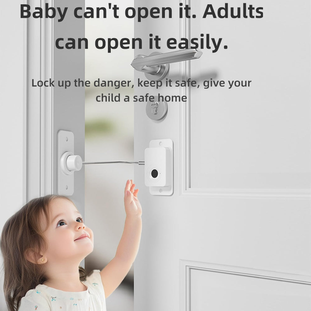 Dishwasher lock mounted on door edge for secure, tool-free install