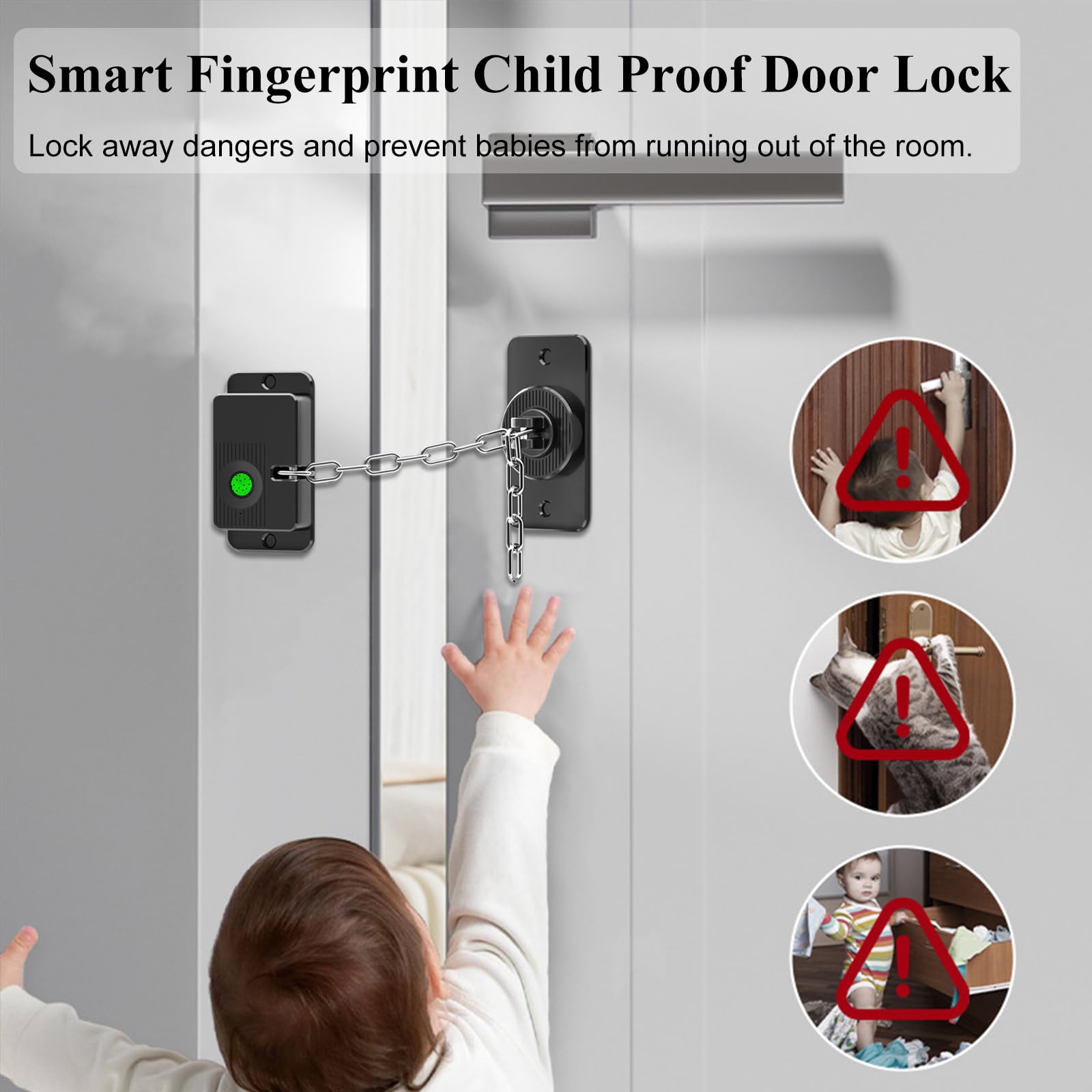 KIZZHISI fingerprint cabinet lock provides safe, child-friendly cabinet access.
