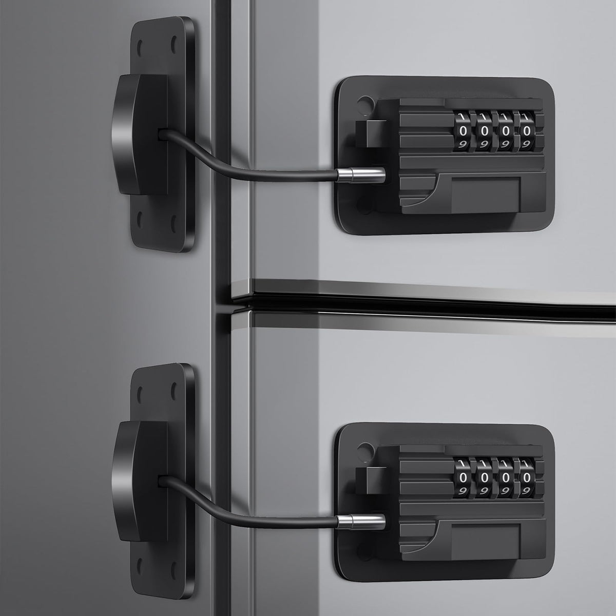 KIZZHISI fridge lock 2-pack secures access without drilling, ideal for renters.
