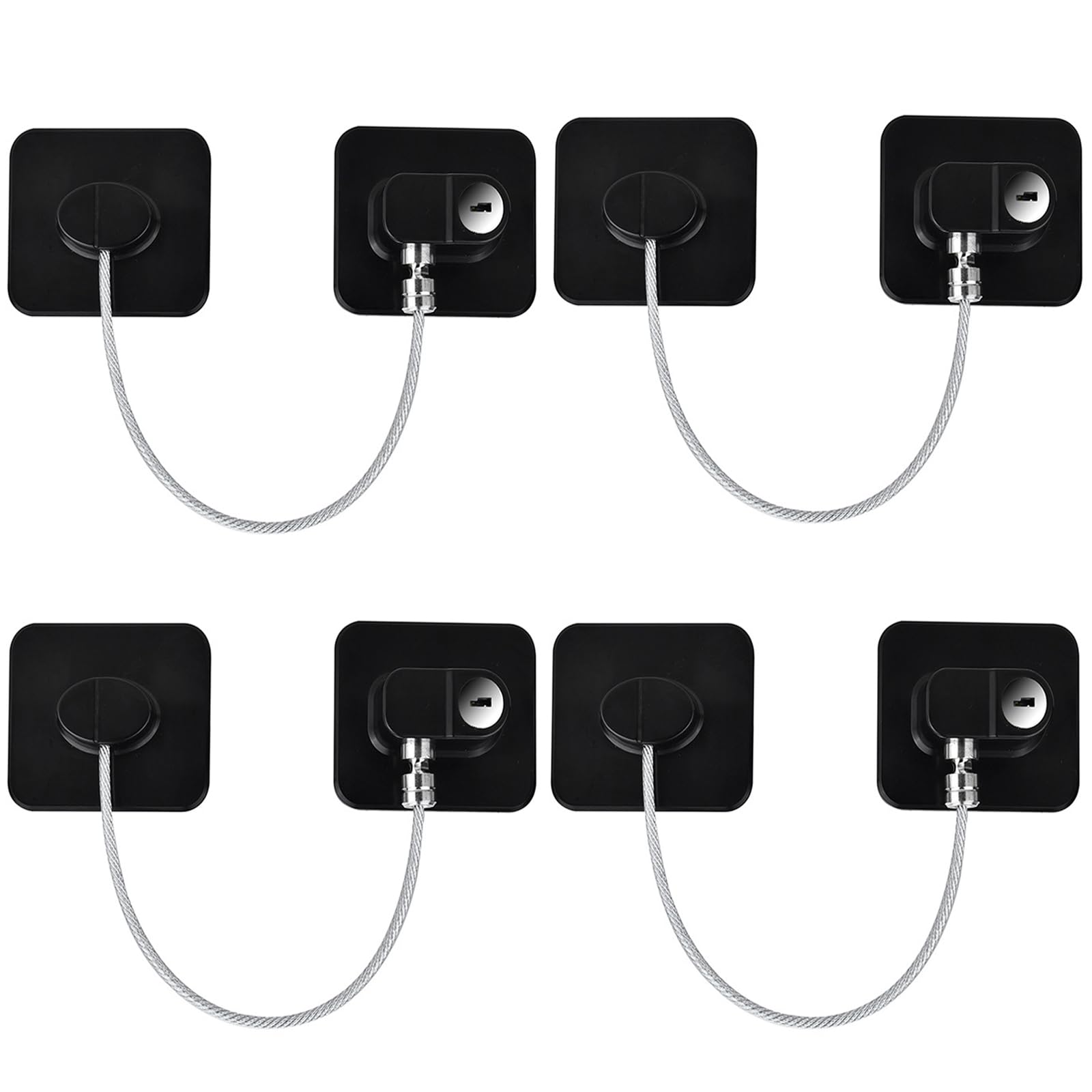 KIZZHISI fridge-lock-four-pack on fridge door for child safety