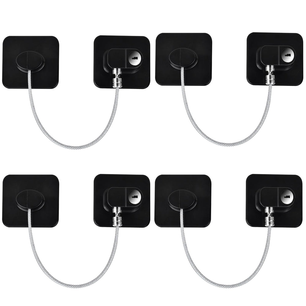 KIZZHISI fridge-lock-four-pack on fridge door for child safety