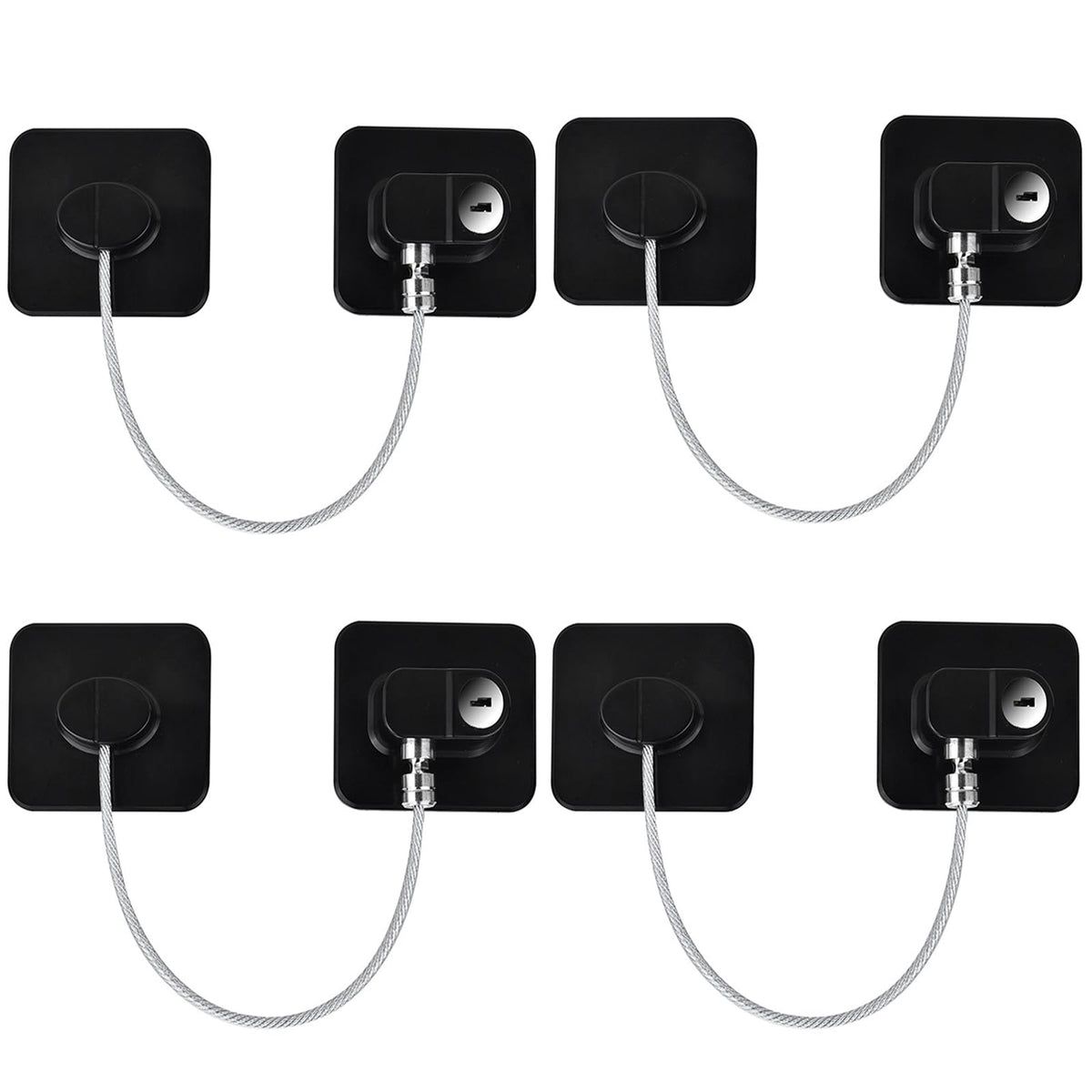 KIZZHISI fridge-lock-four-pack on fridge door for child safety
