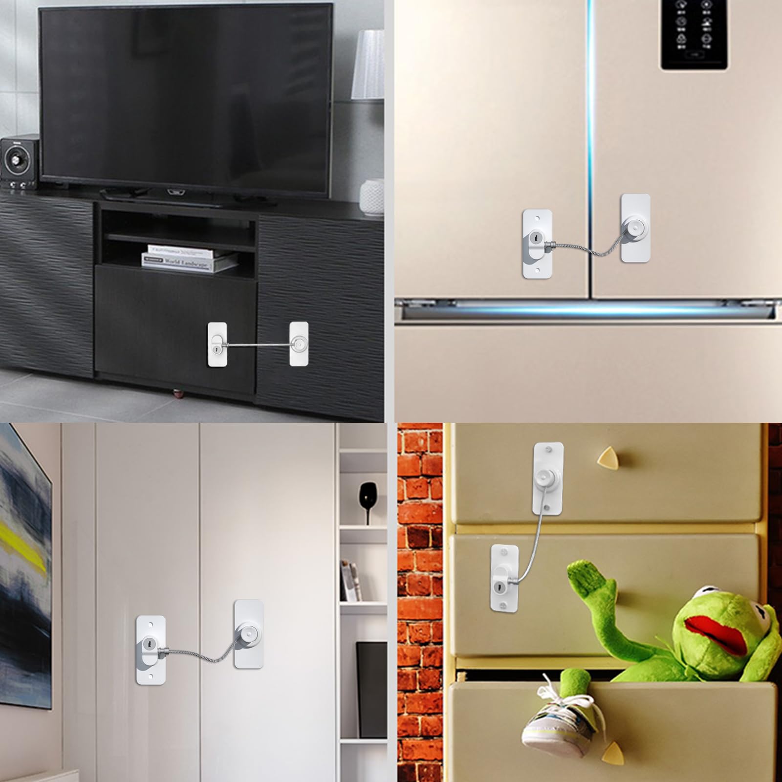 KIZZHISI multi-use safety lock for fridge, cabinet, drawer, and more.
