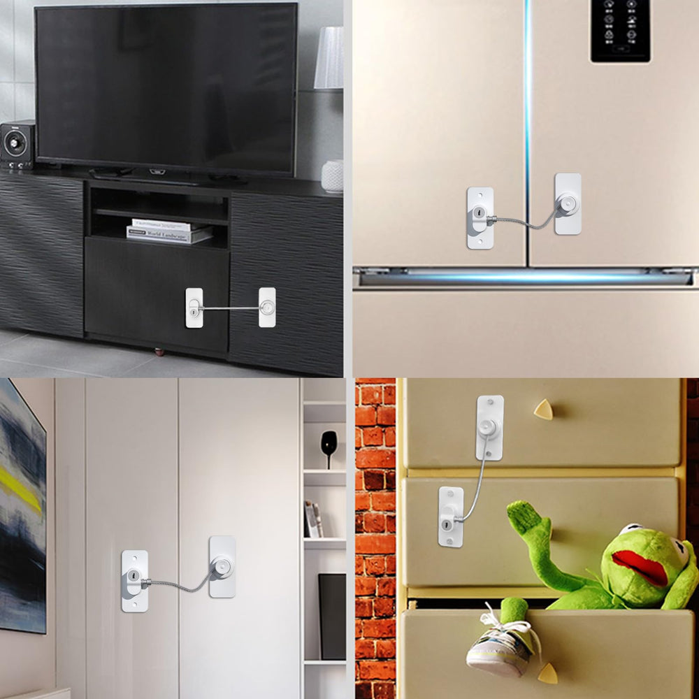 KIZZHISI multi-use safety lock for fridge, cabinet, drawer, and more.