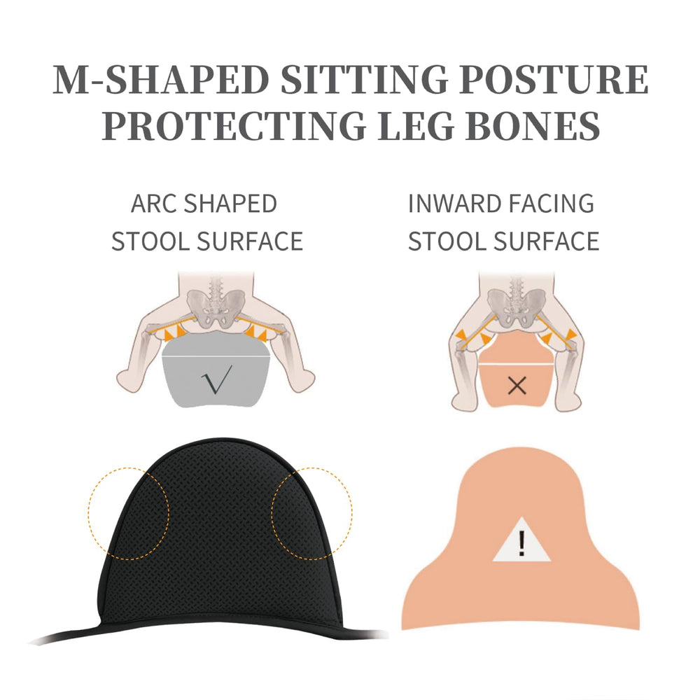 KJIPUHO ergonomic design with 35° curved seat supports comfortable positioning.