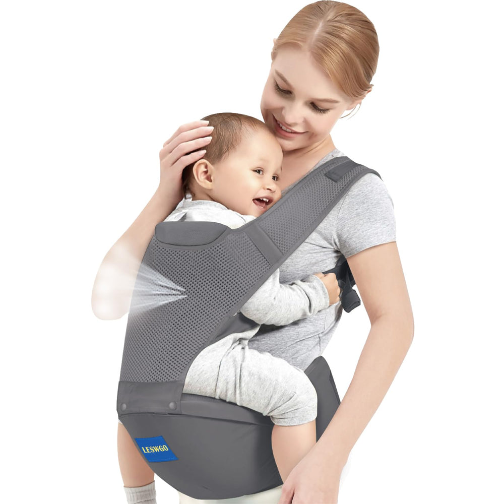 KJIPUHO hip-seat carrier back view demonstrates comfortable straps