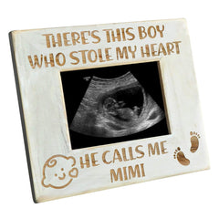 K KENON baby frame with Mimi engraving preserves cherished memories.