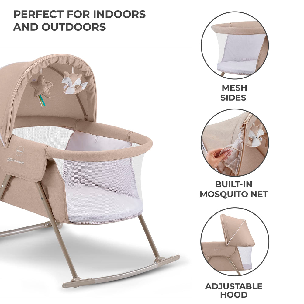 kk Kinderkraft LOVI steel frame delivers sturdy stability.