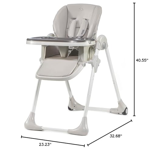 KK Kinderkraft Yummy highchair secure five-point harness for safety.