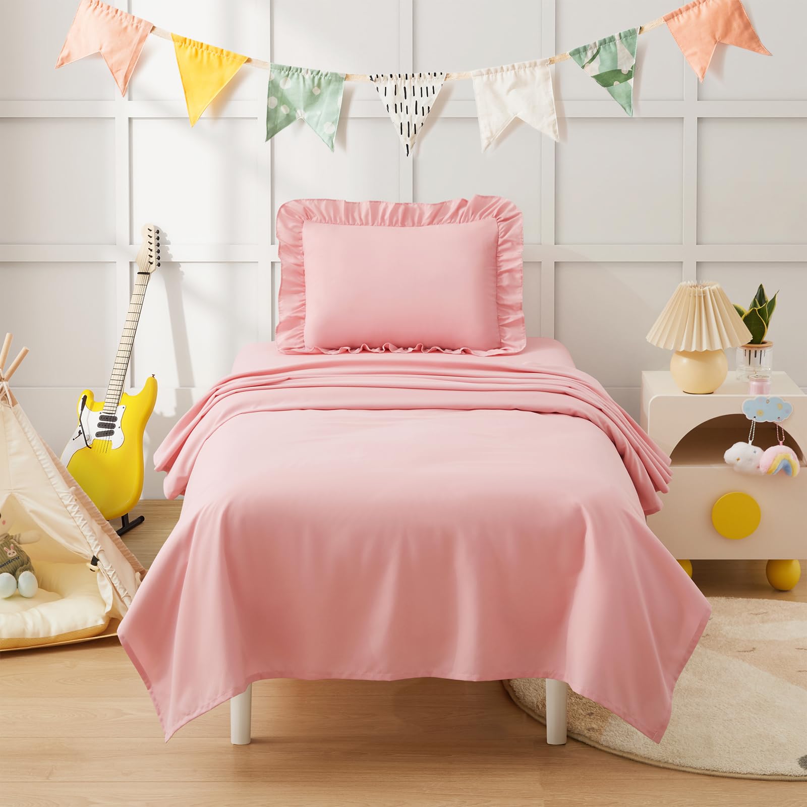 KKJIAF microfiber toddler sheets are soft and breathable.