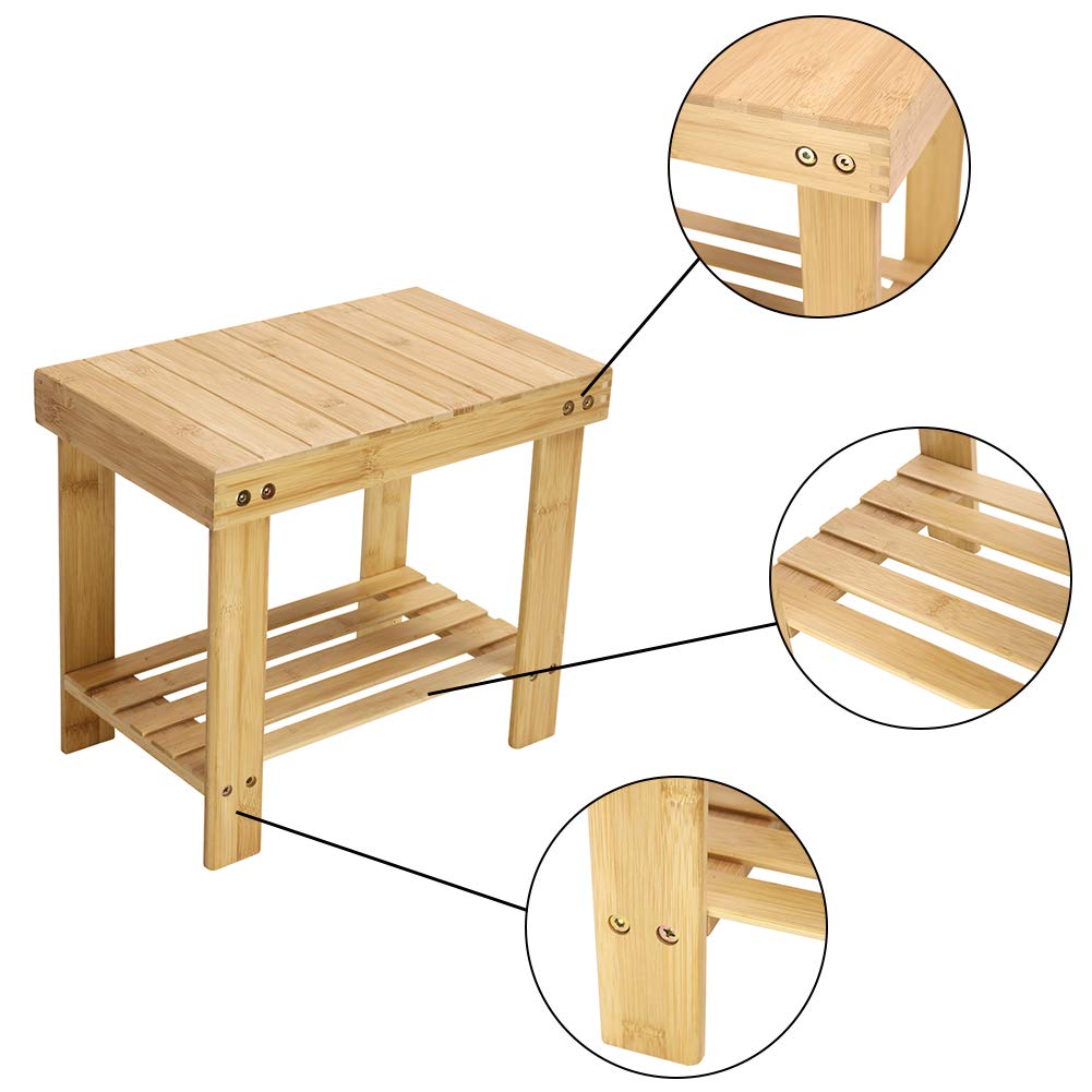 KKTONER entryway shoe bench helping guests remove footwear neatly