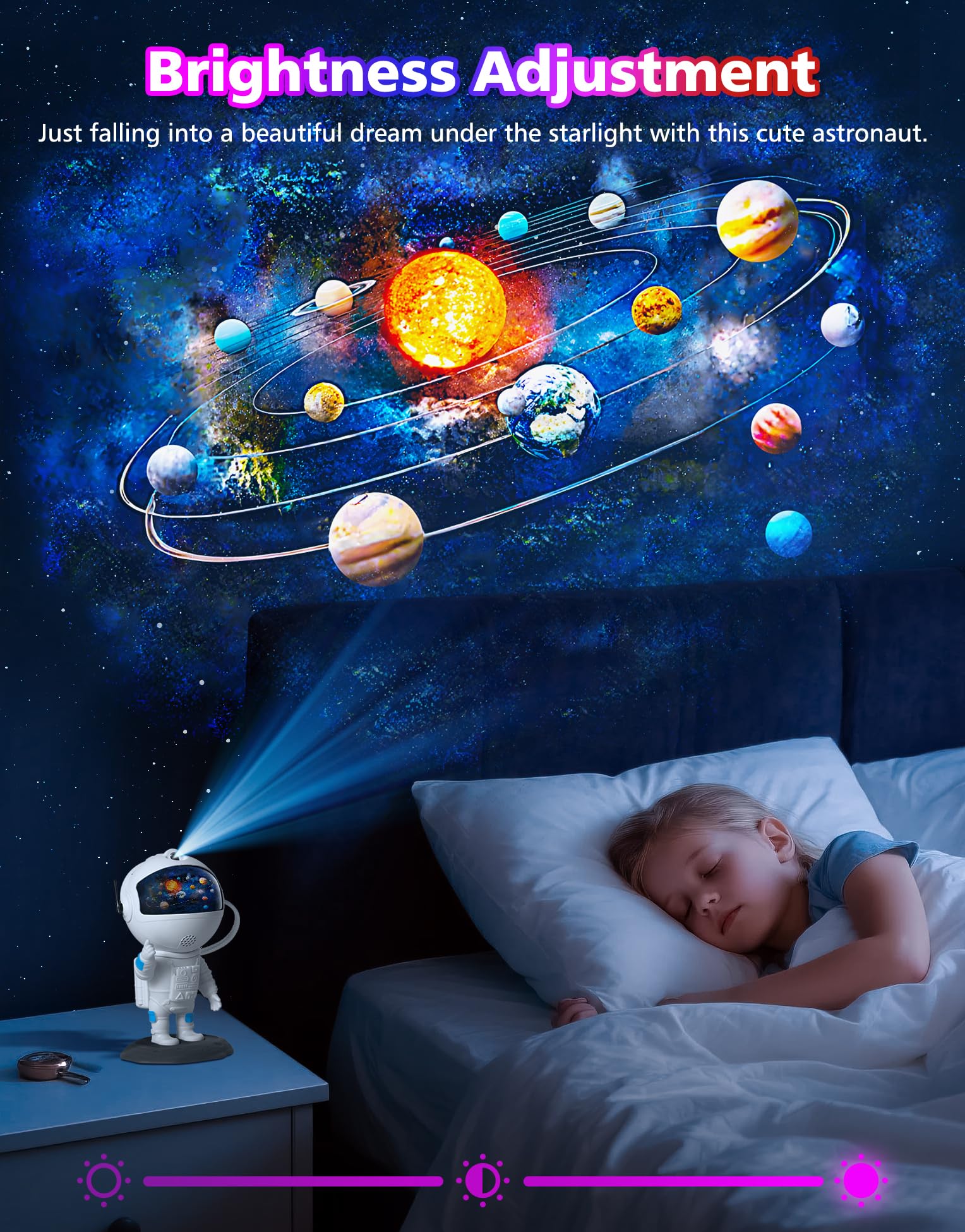 KKUP2U ambient ceiling light creates relaxing night sky atmosphere.