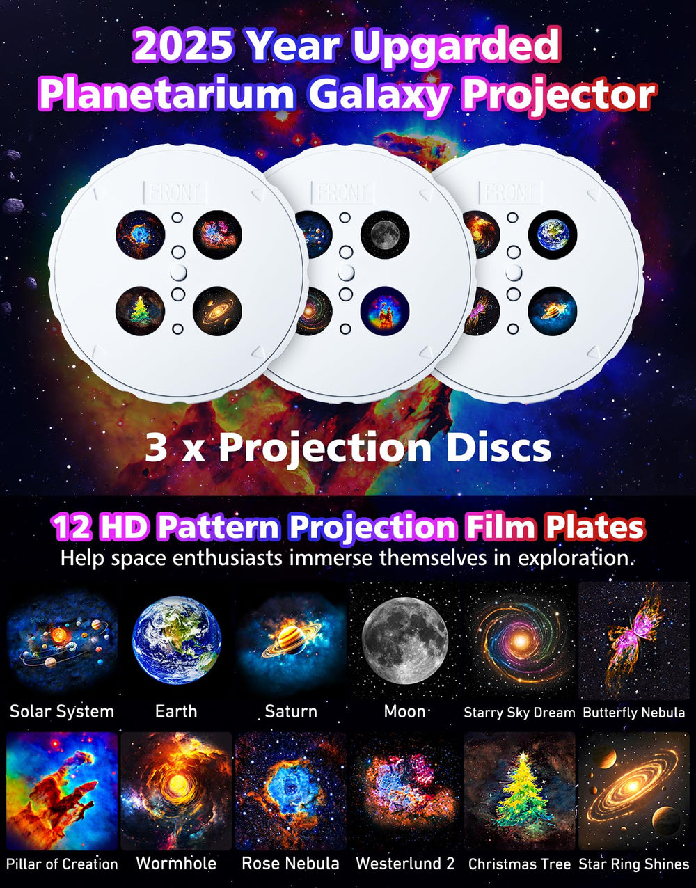 KKUP2U Astronaut Galaxy Projector body with 360° rotation for flexible ceiling angles.