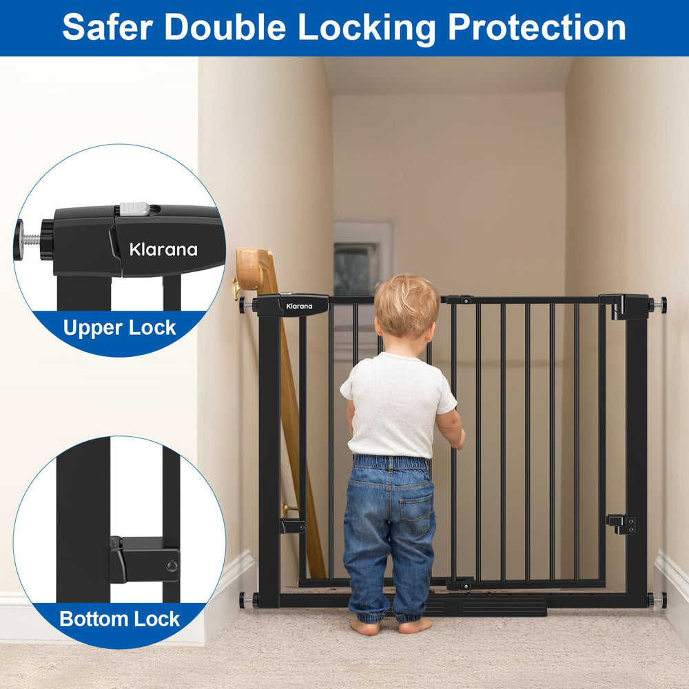 Auto-close mechanism on Klarana gate helps you stay hands-free.