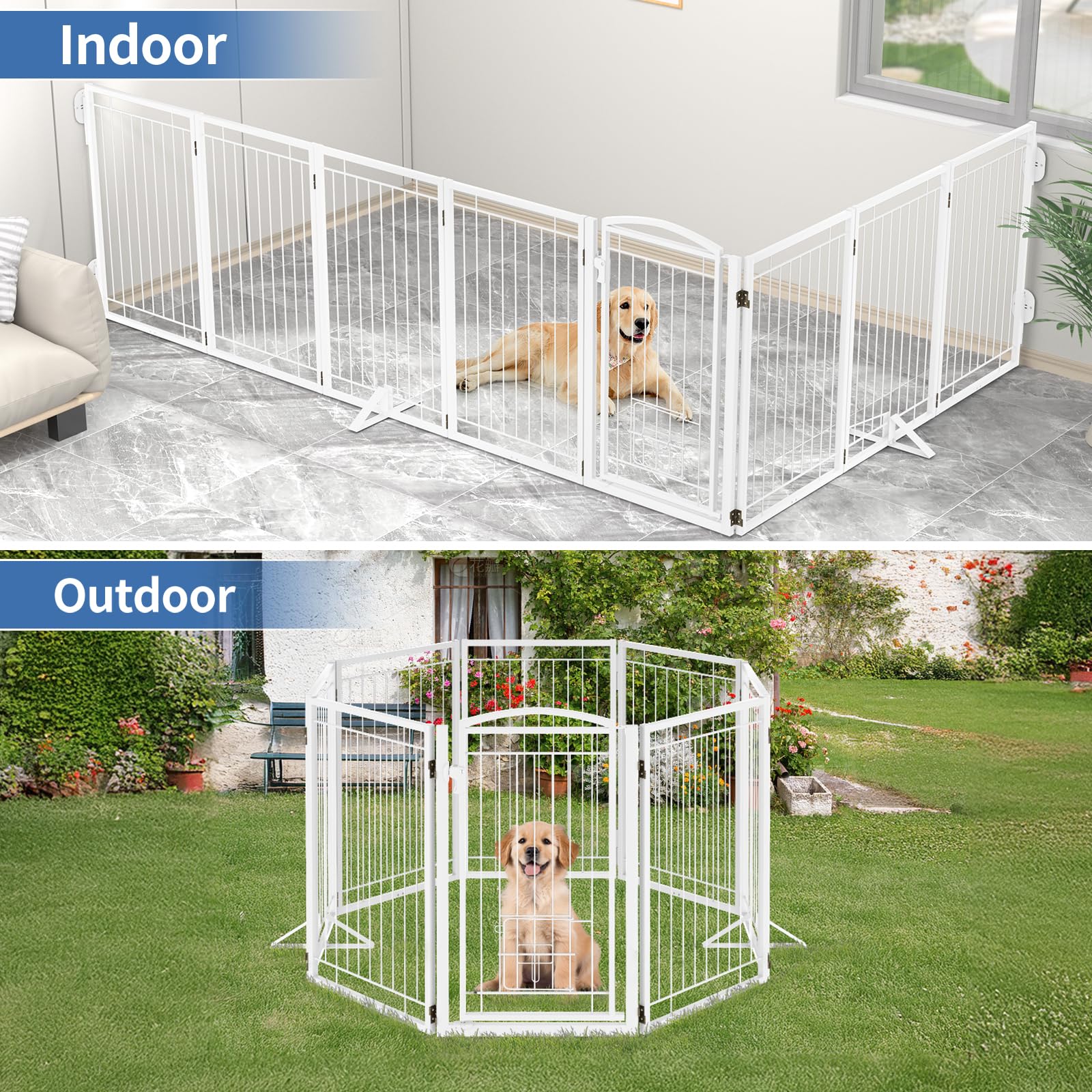Klarana gate includes anti-slip pads for stable positioning.