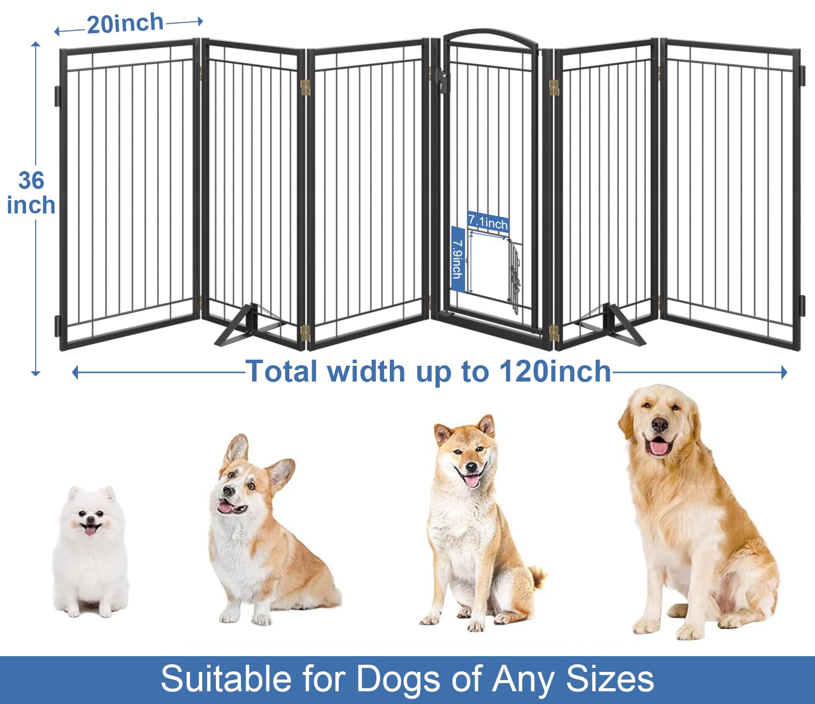 Klarana dog gate used outdoors on stairs and decks.