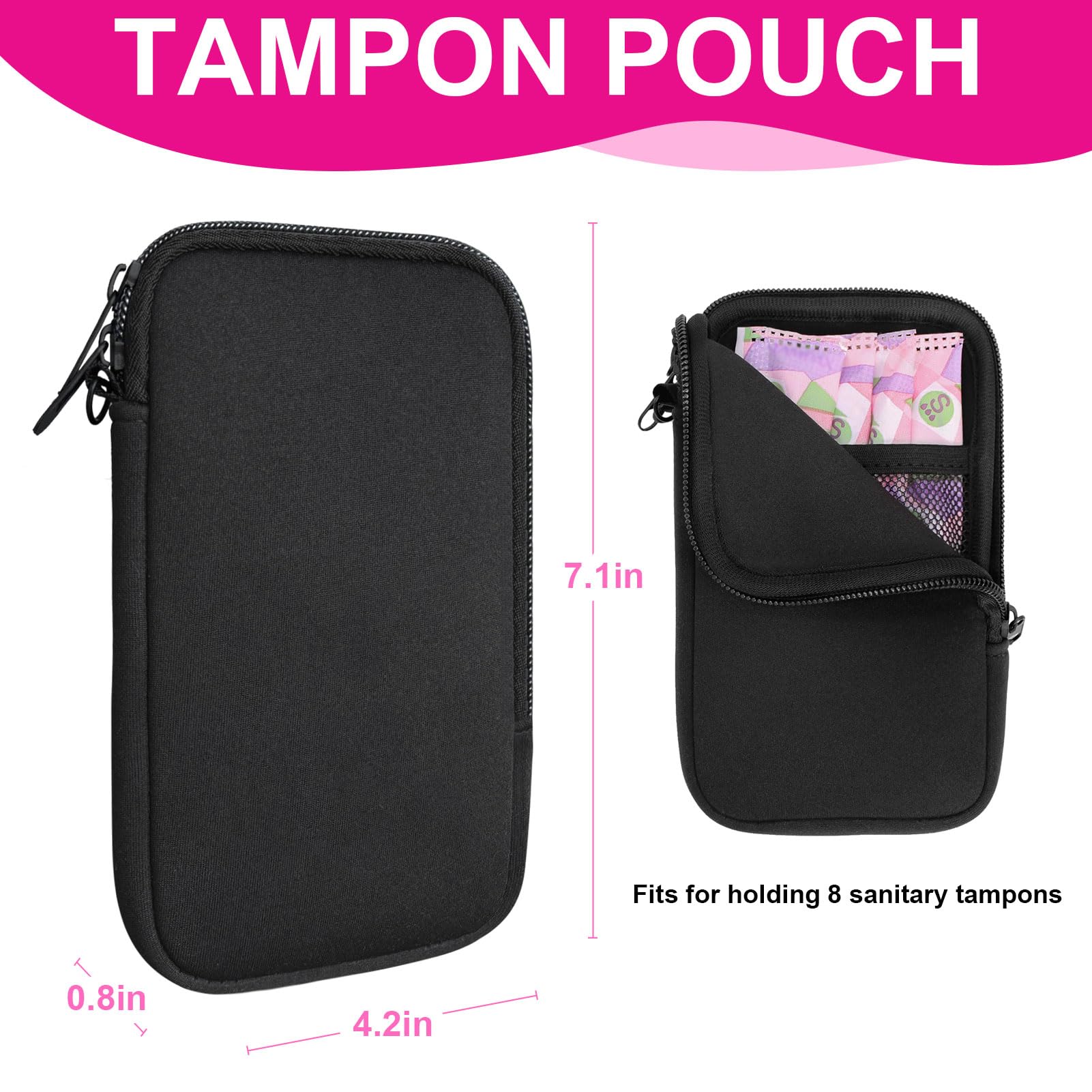 Klawdsky tampon holder purse travel-ready compact design for on-the-go.