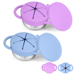 KLCKH snack cups front view shows two-pack design for mess-free on-the-go snacking