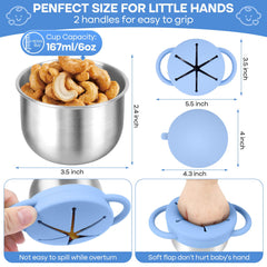 KLCKH snack cups with handles close-up highlight ergonomic toddler grips