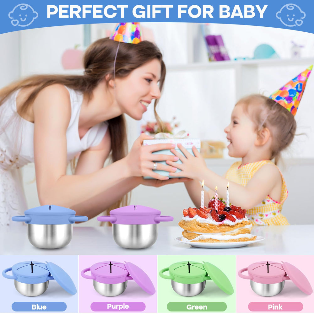 KLCKH snack cups removable silicone lids highlight easy refills and cleaning