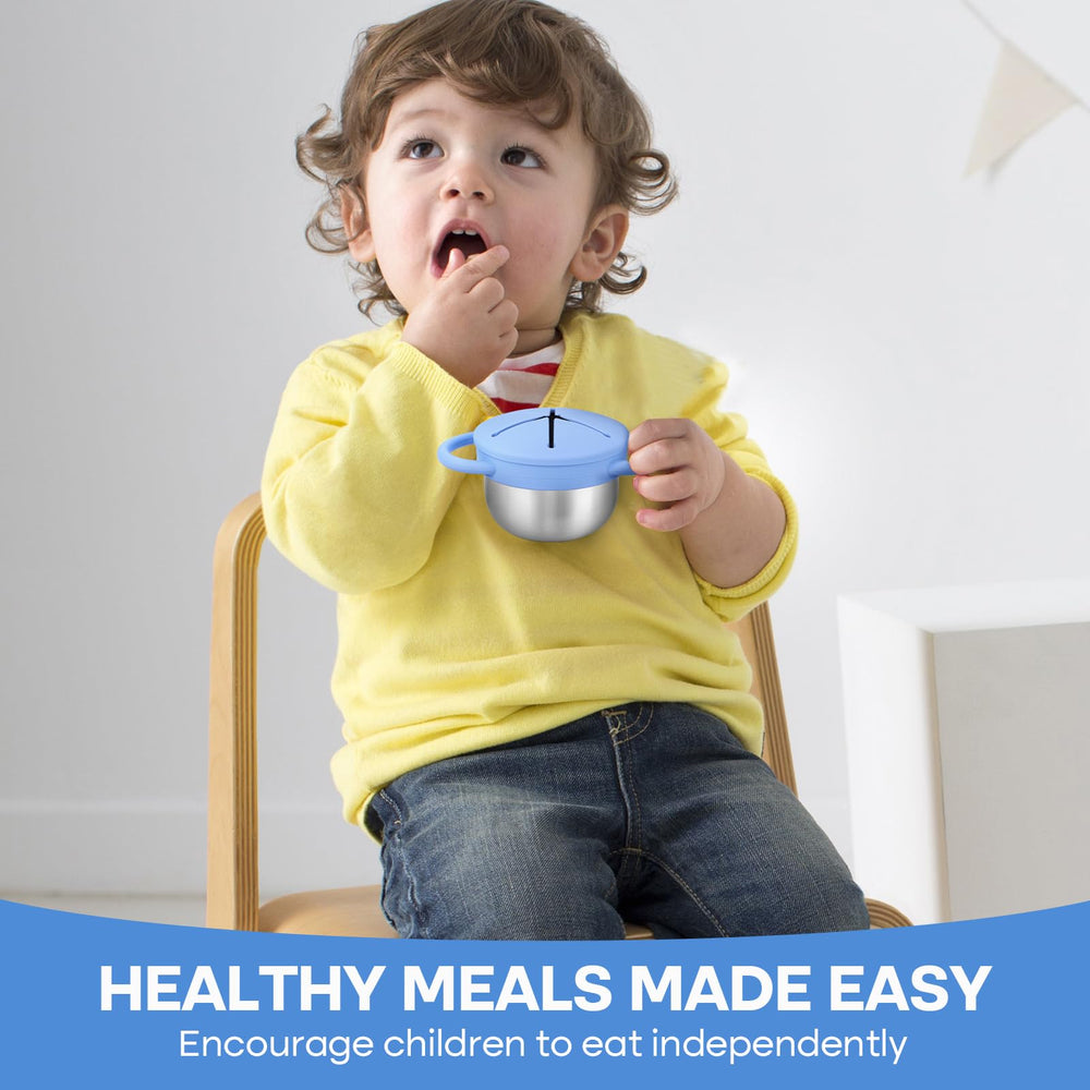 KLCKH snack cups stainless-steel base conveys durable, rust-resistant construction